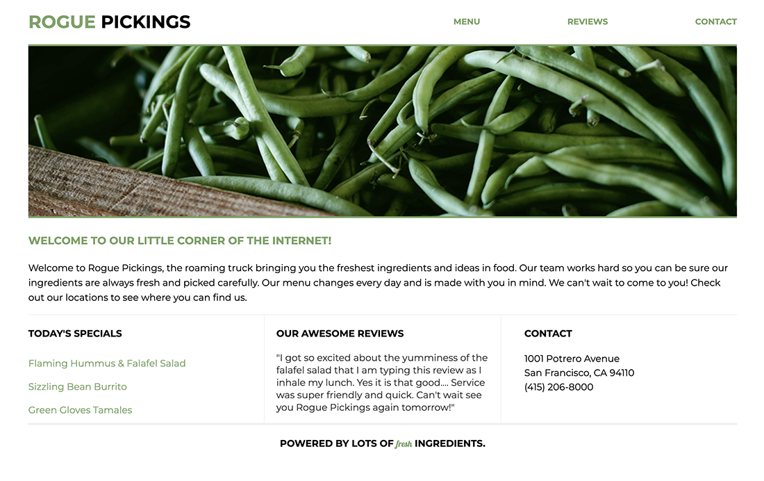 Rogue Pickings homepage thumbnail